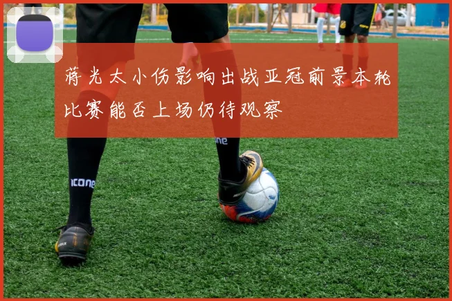 蒋光太小伤影响出战亚冠前景本轮比赛能否上场仍待观察